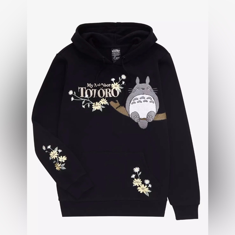 Unisex My Neighbor Totoro Floral Embroidered BoxLunch Exclusive Pullover Hoodie